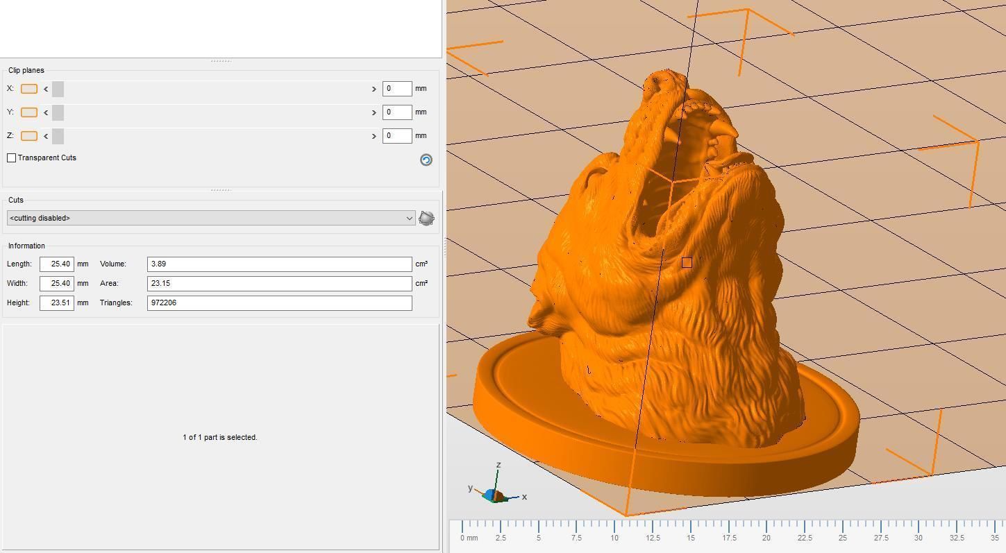 Pitbull grin head 3D print model_21