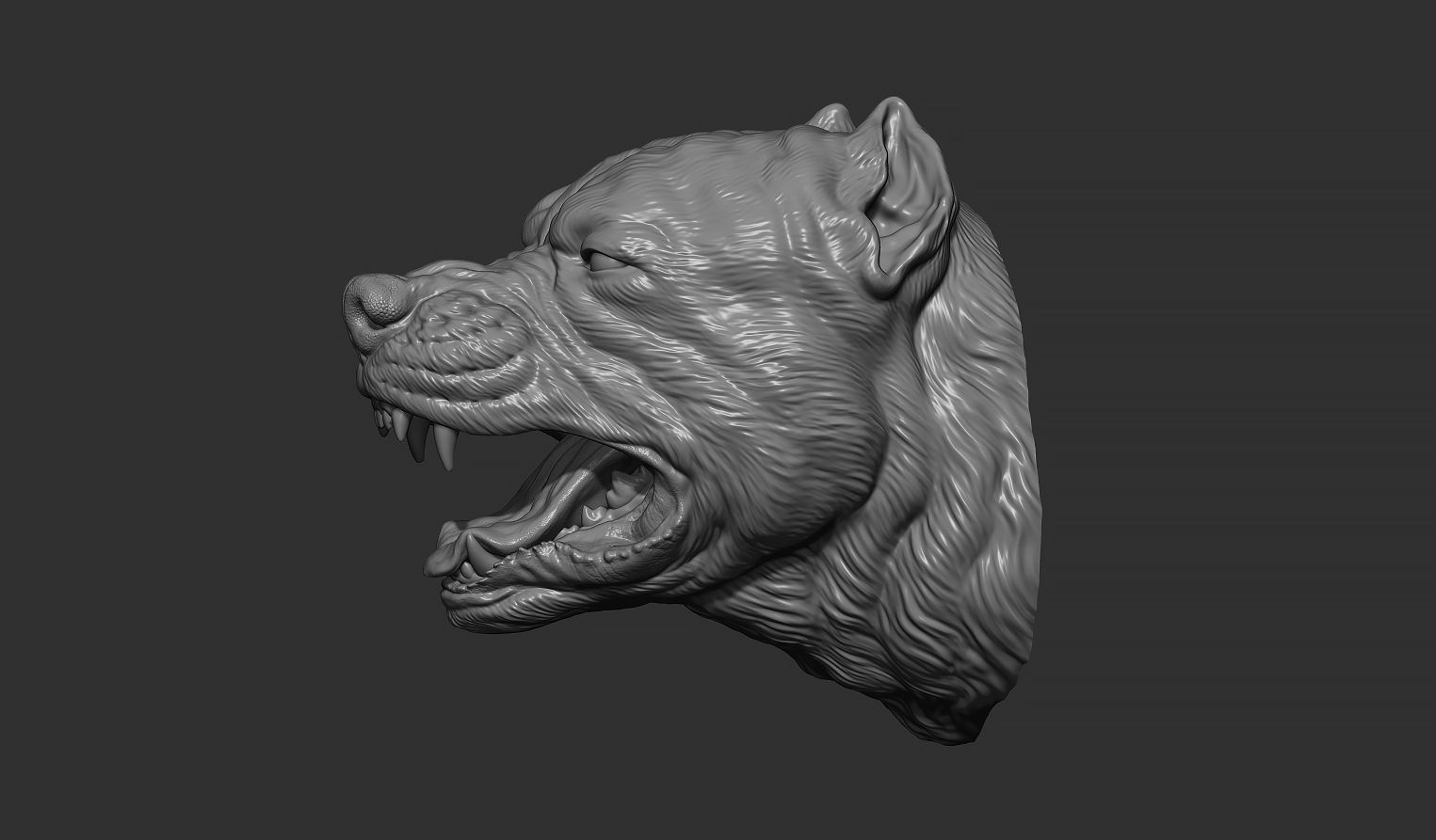 Pitbull grin head 3D print model_13