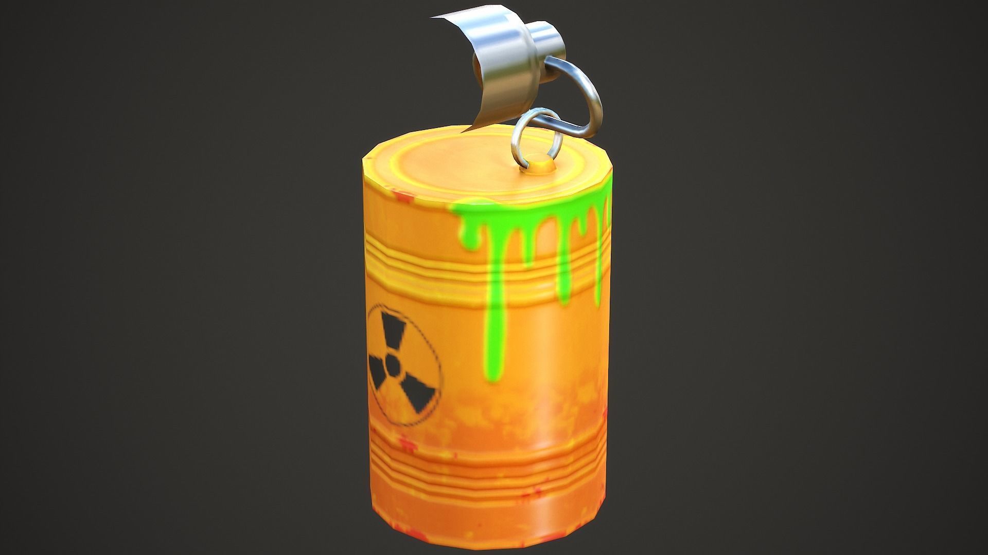 Barrel Weapon Charm - Low Poly Game Ready Low-poly 3D model_8