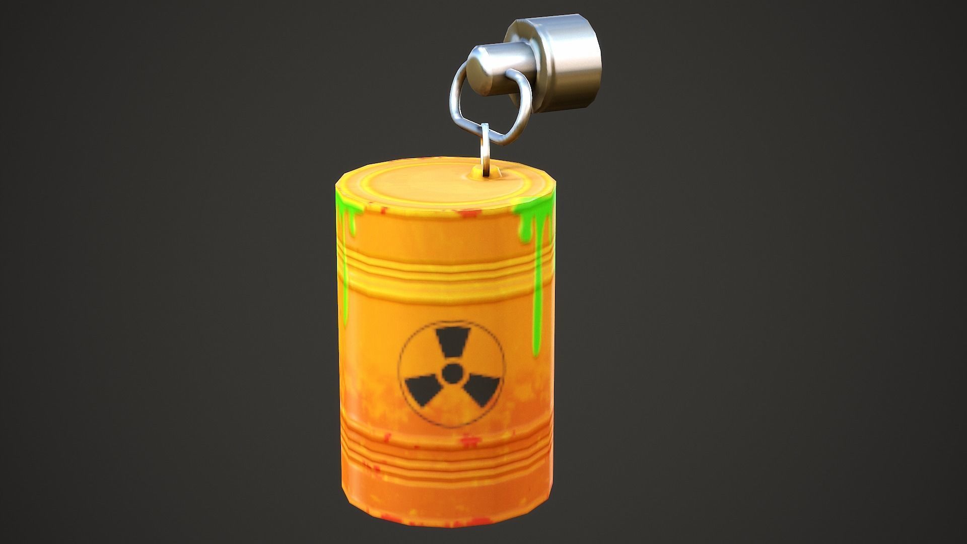 Barrel Weapon Charm - Low Poly Game Ready Low-poly 3D model_4