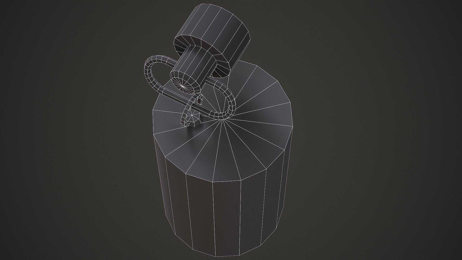 Barrel Weapon Charm - Low Poly Game Ready Low-poly 3D model_10