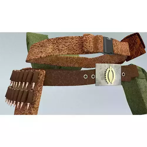 laos Game Military Belt Low-poly 3D model