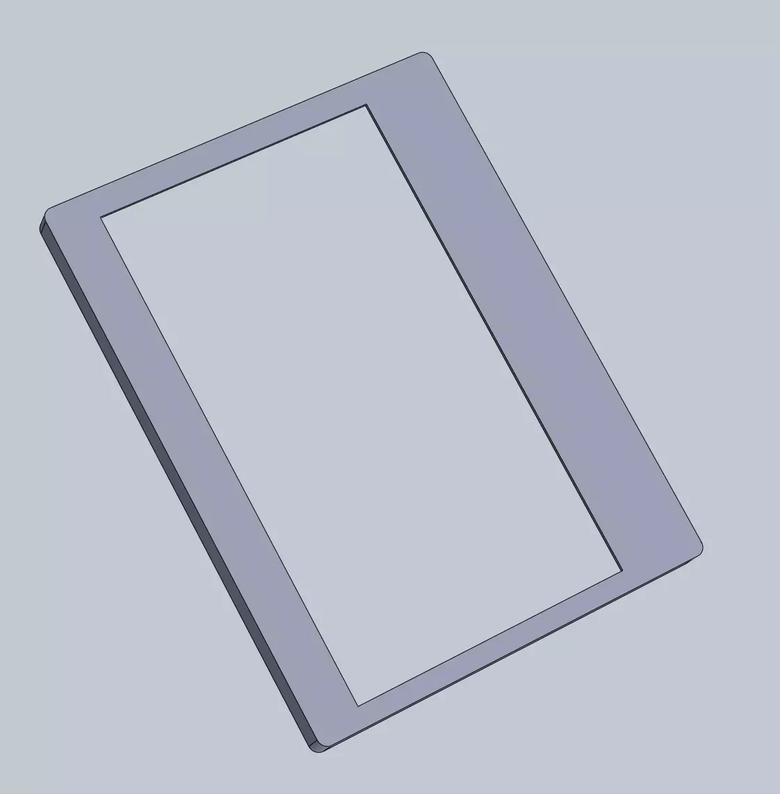 7inch display frame 3D print model_0