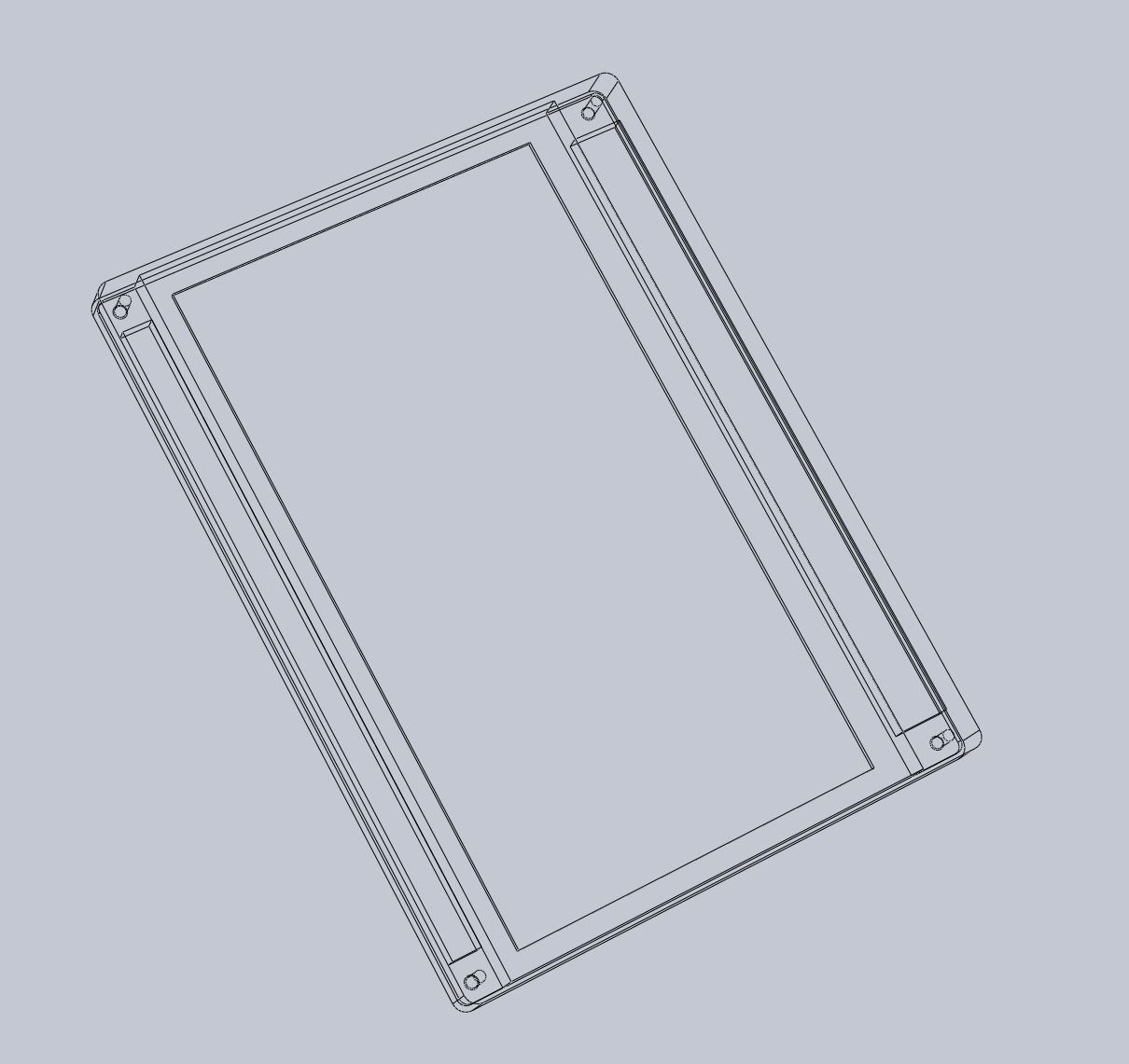 7inch display frame 3D print model_2