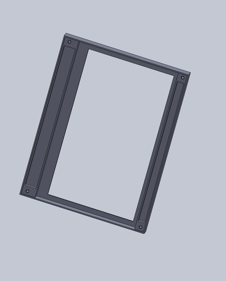 7inch display frame 3D print model_5