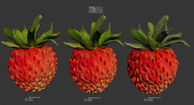 Strawberry 3D model 6