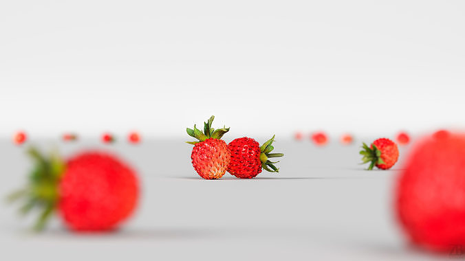 Strawberry 3D model 2