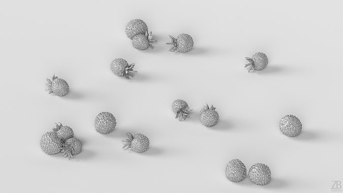 Strawberry 3D model 4