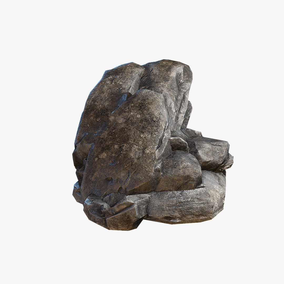Sea Rock 1 PBR Low-poly 3D model_2
