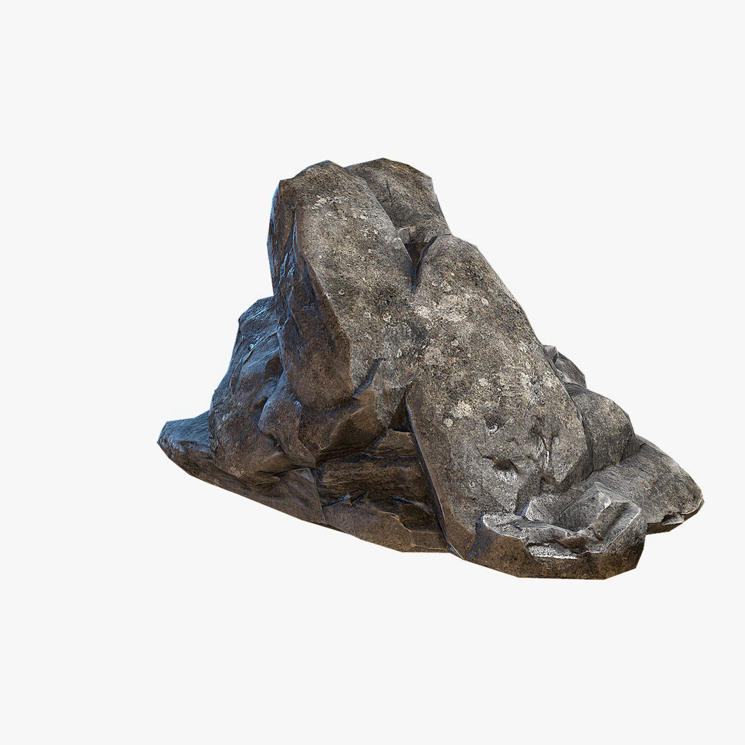 Sea Rock 1 PBR Low-poly 3D model_3
