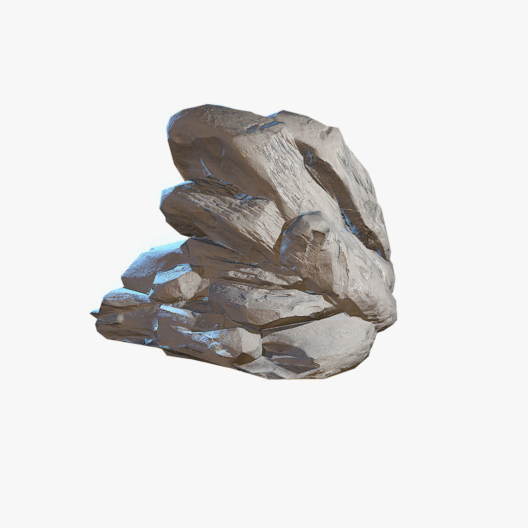 Sea Rock 1 PBR Low-poly 3D model_14