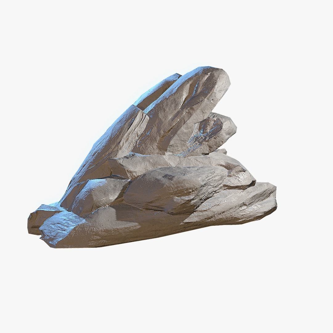 Sea Rock 1 PBR Low-poly 3D model_13