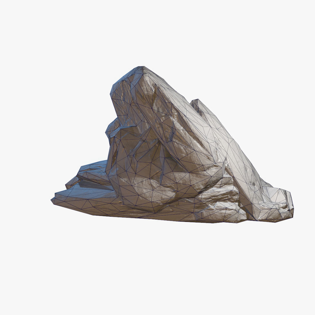 Sea Rock 1 PBR Low-poly 3D model_11