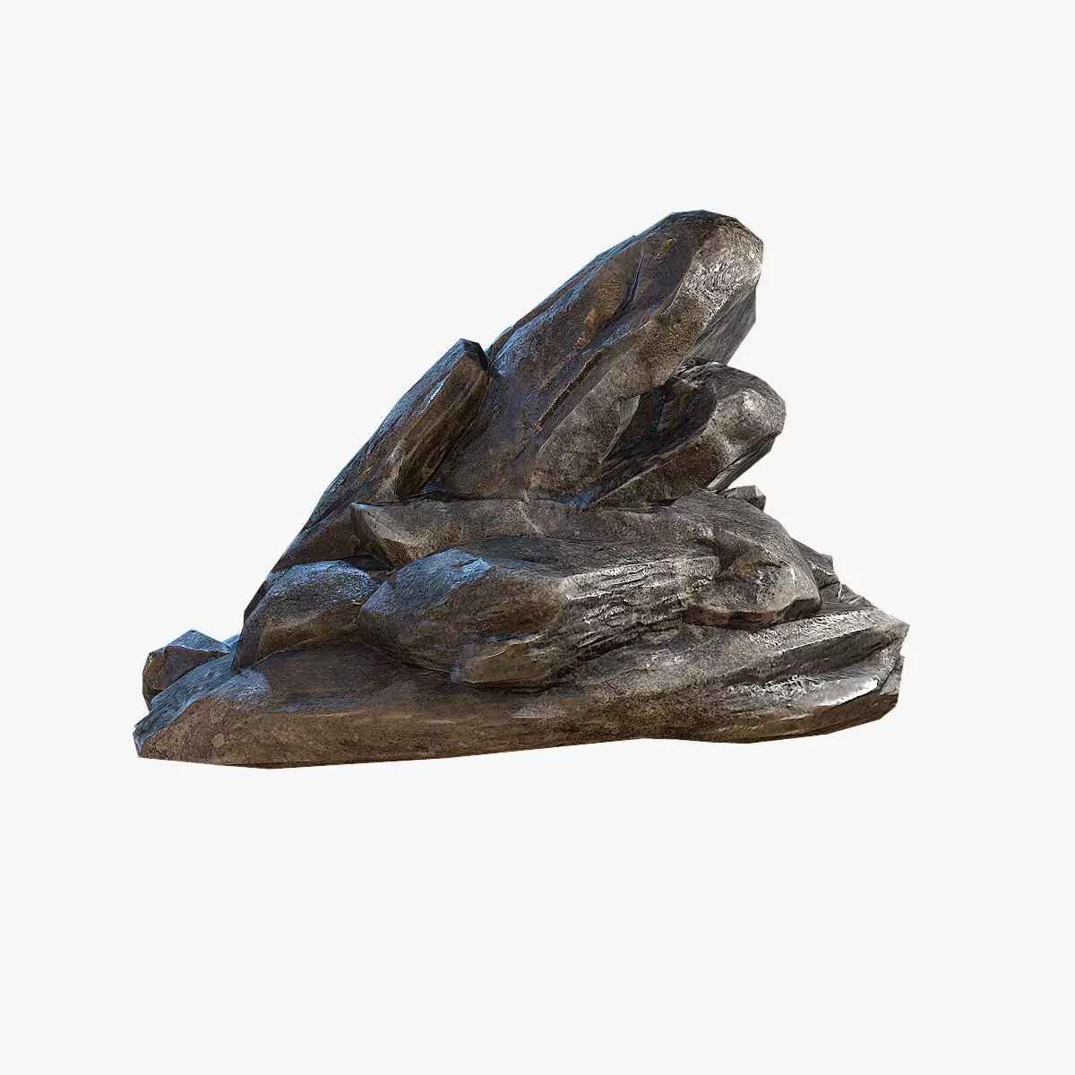 Sea Rock 1 PBR Low-poly 3D model_0