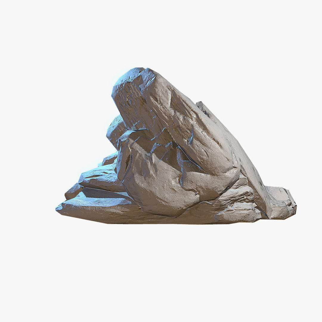 Sea Rock 1 PBR Low-poly 3D model_15
