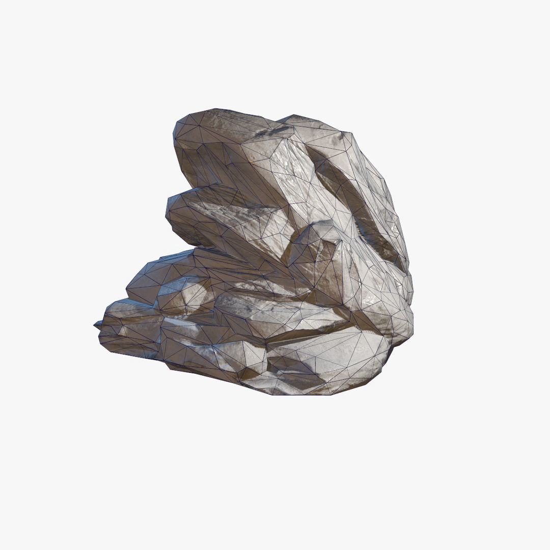 Sea Rock 1 PBR Low-poly 3D model_10