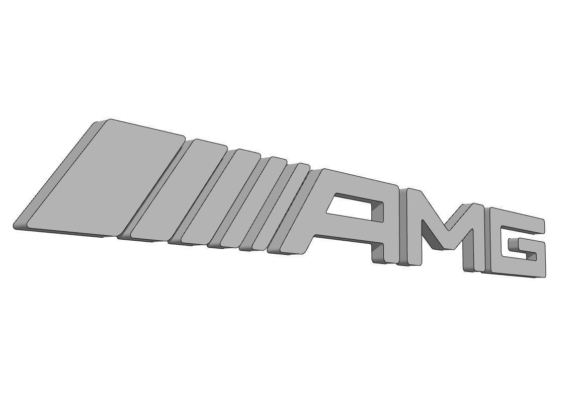 AMG Logo 3D print model_2