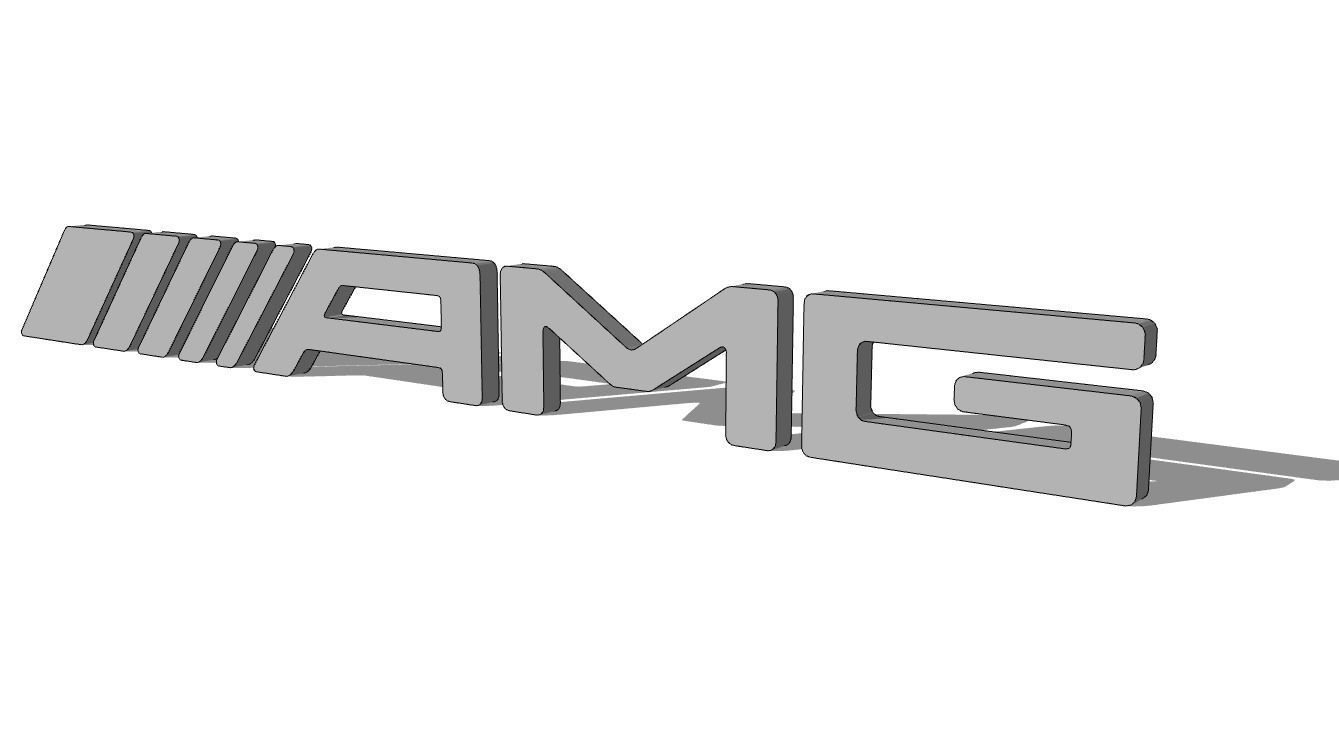 AMG Logo 3D print model_1