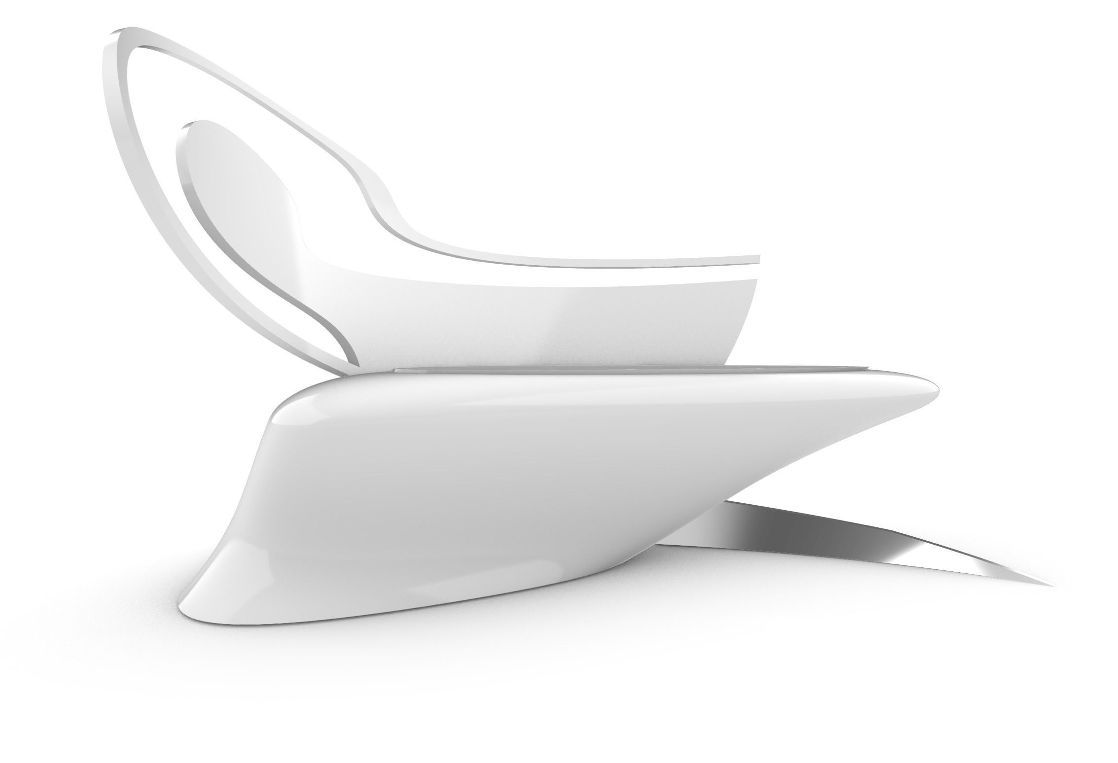 Megolv loveseat Low-poly 3D model_1