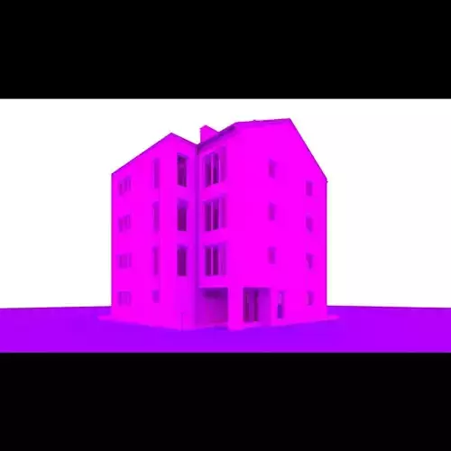 4 floor house plan 3D model