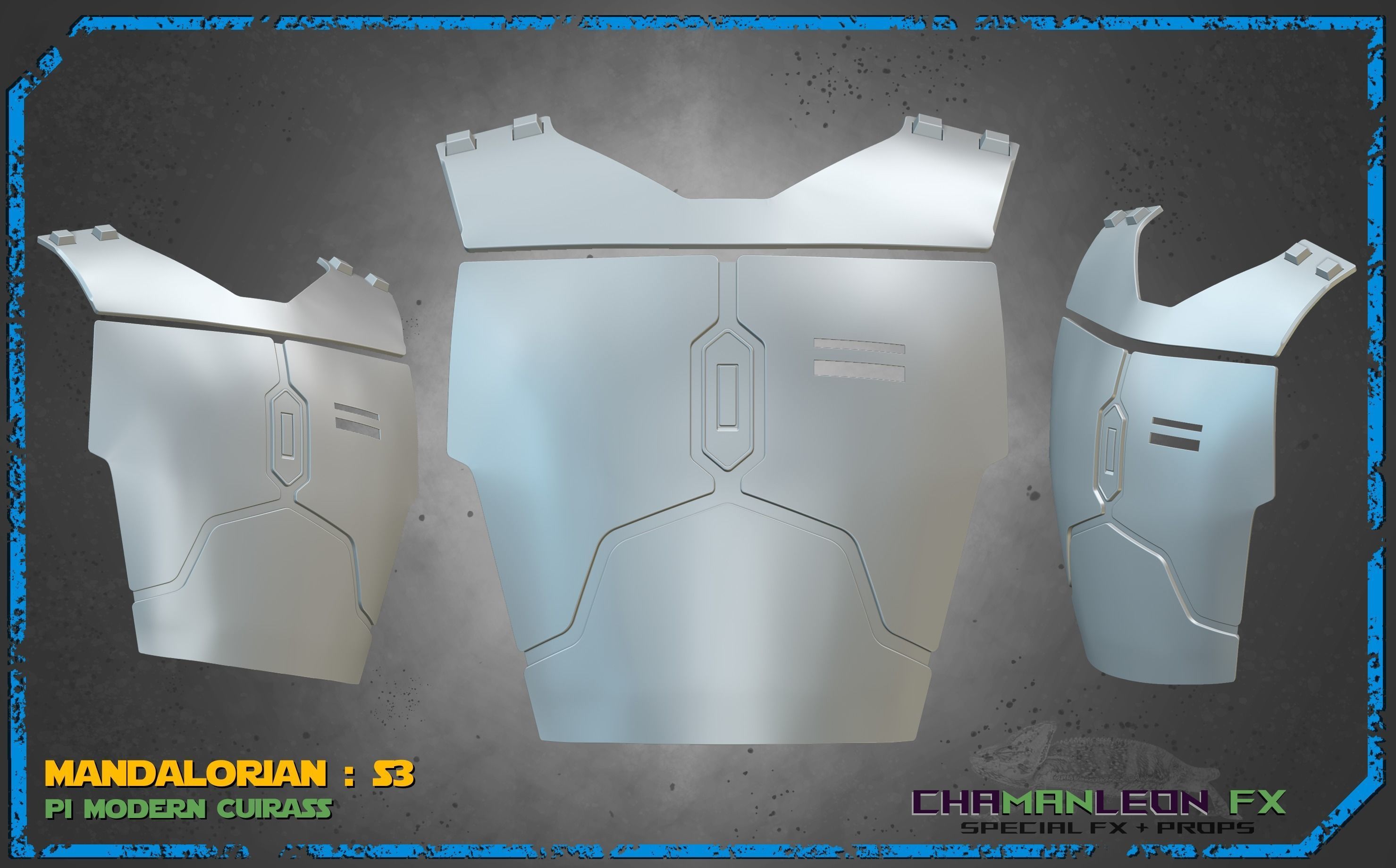 Mando S3 Cuirass Modern Armor Cosplay 3D print model_2