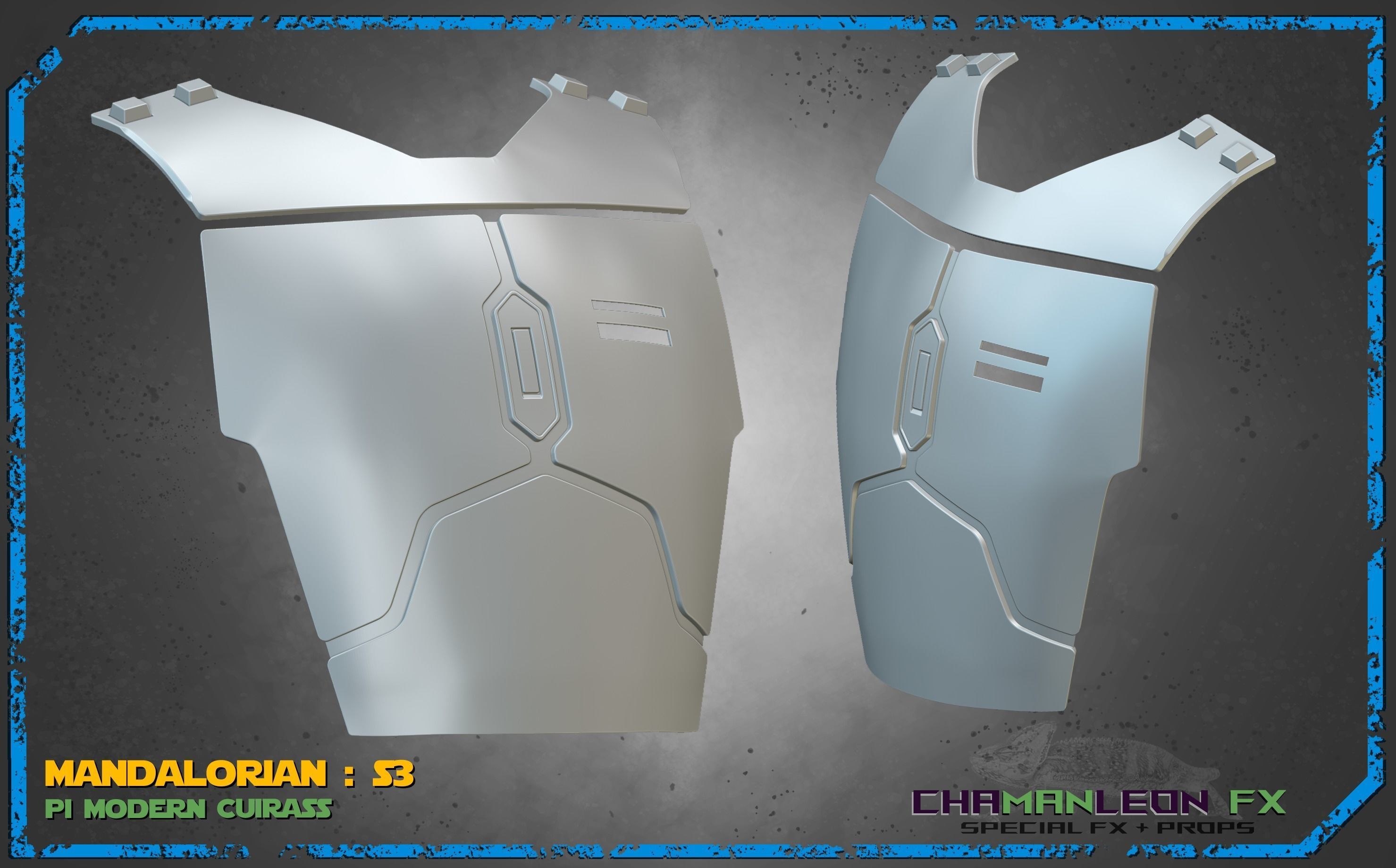 Mando S3 Cuirass Modern Armor Cosplay 3D print model_4