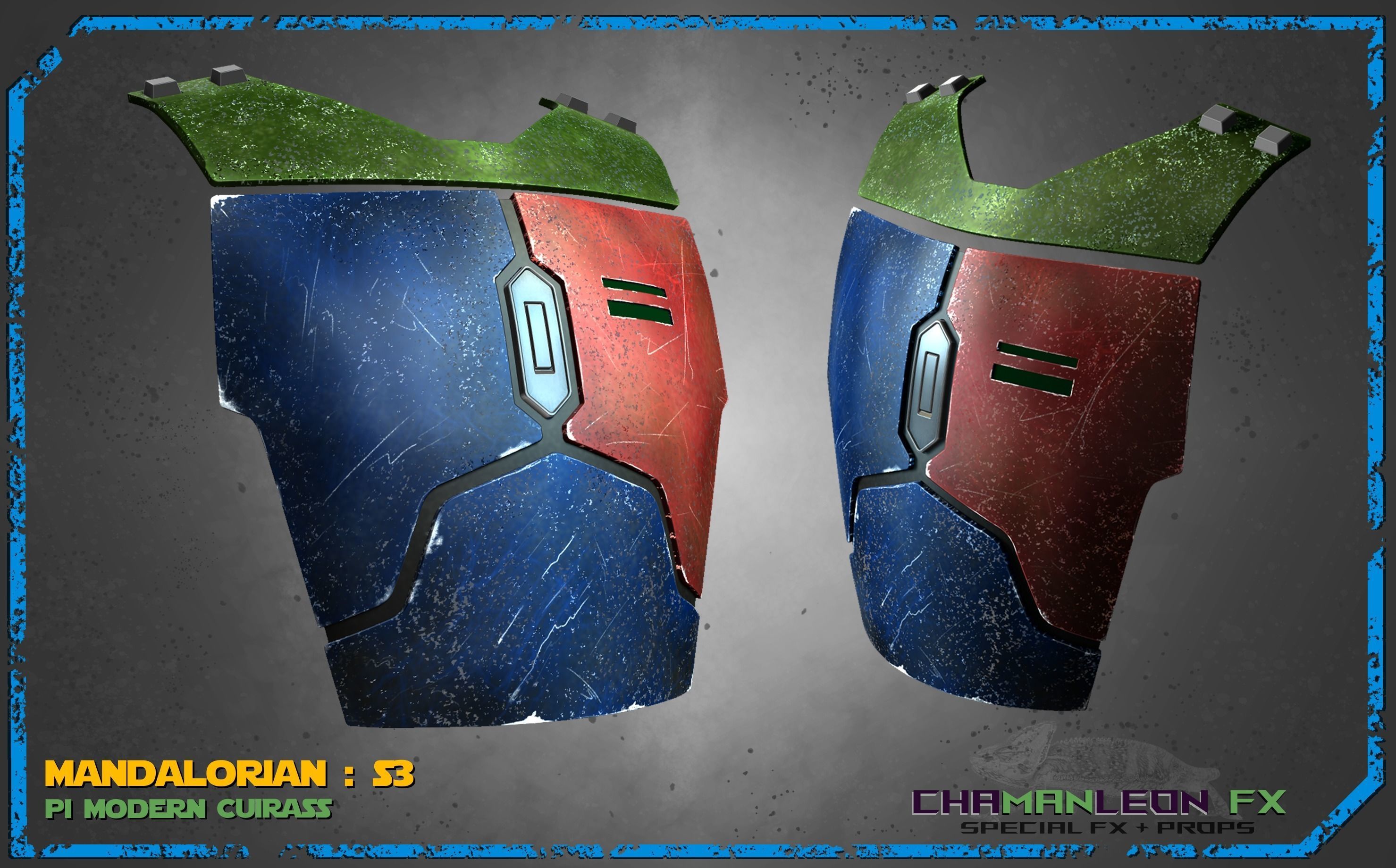 Mando S3 Cuirass Modern Armor Cosplay 3D print model_1