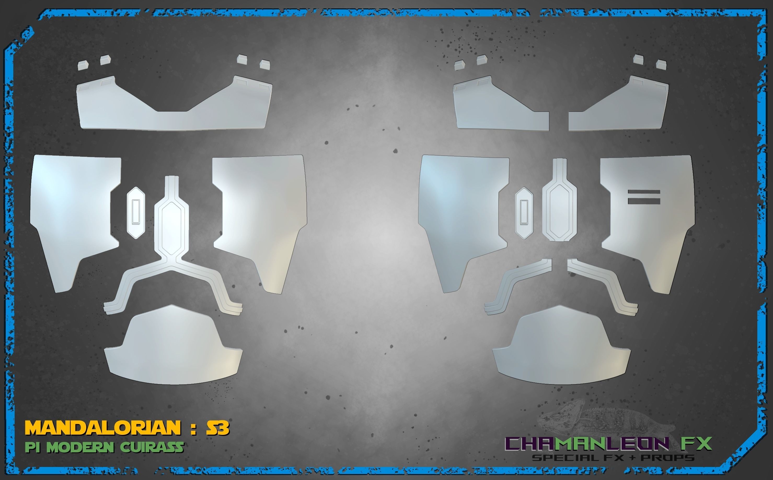 Mando S3 Cuirass Modern Armor Cosplay 3D print model_7