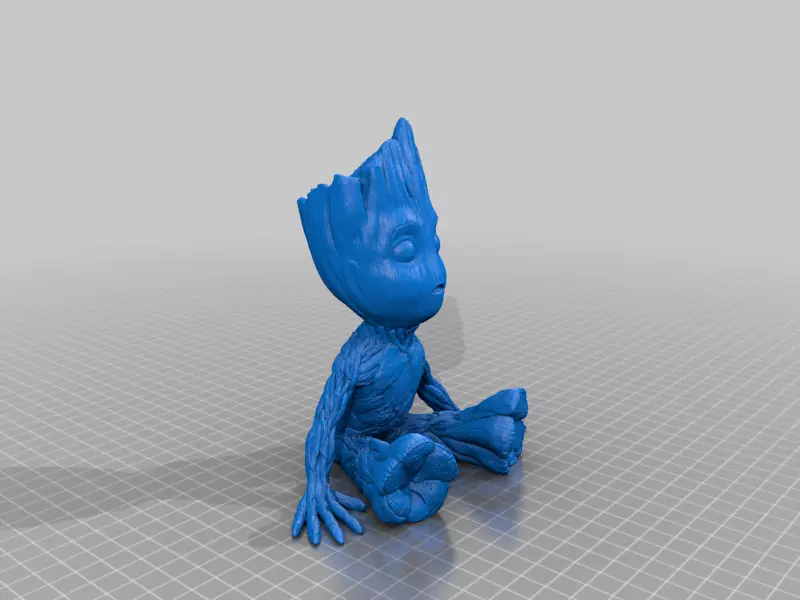Vase Baby Groot 3D print model_0