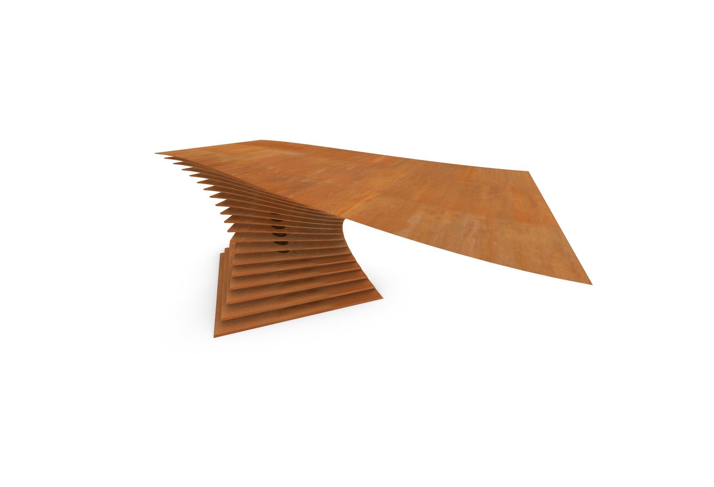Steel Table 3D model_1