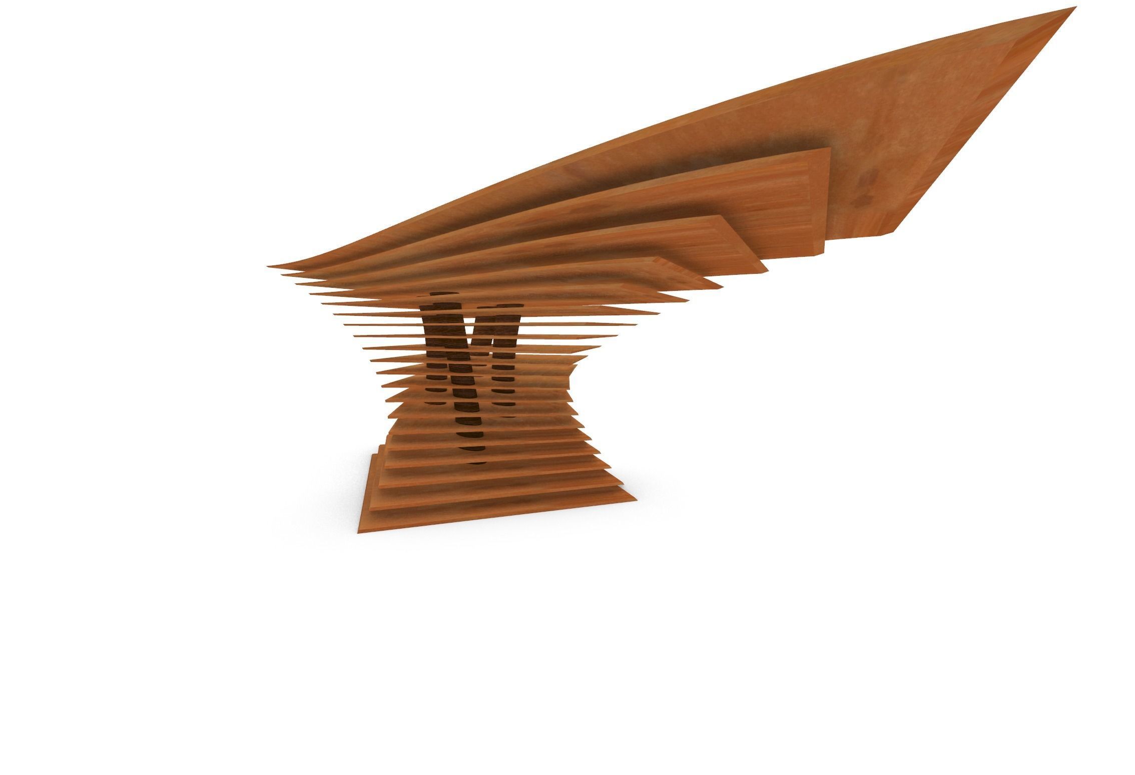 Steel Table 3D model_2