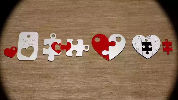 Placas Llaveros San Valentin 3D print model