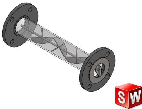 Static Inline Mixer 3D model_1