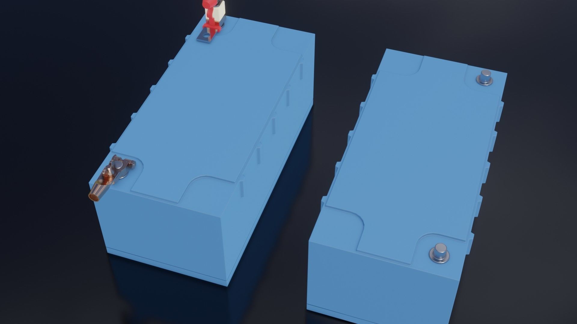 Victron Smart Battery Low-poly 3D model_17