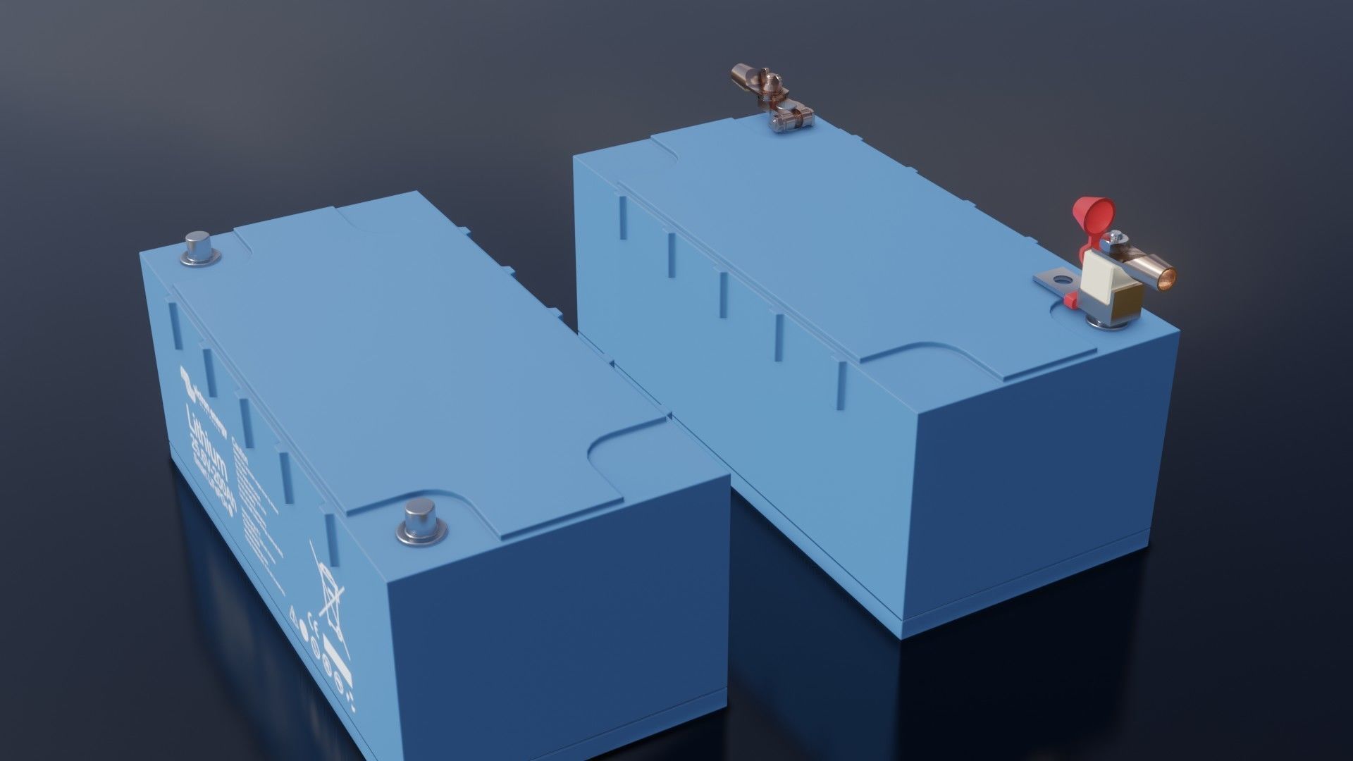 Victron Smart Battery Low-poly 3D model_15