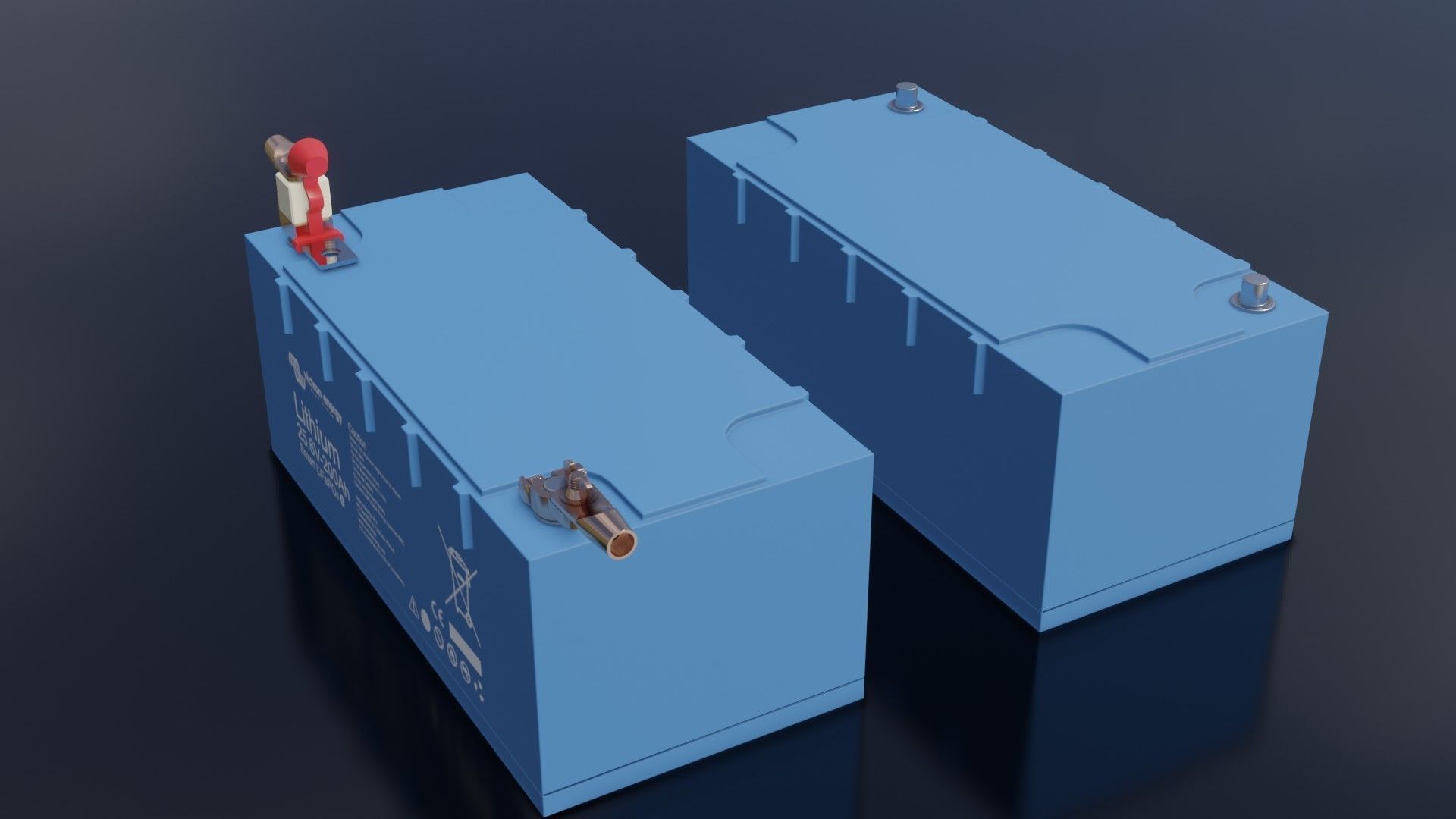 Victron Smart Battery Low-poly 3D model_11
