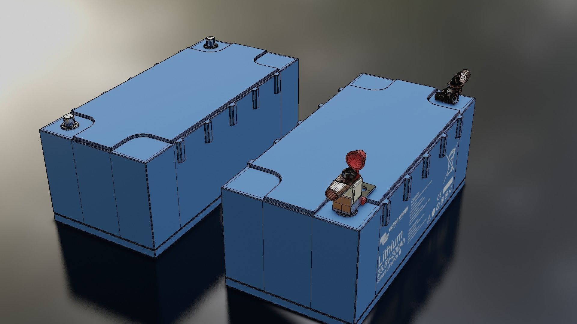 Victron Smart Battery Low-poly 3D model_30