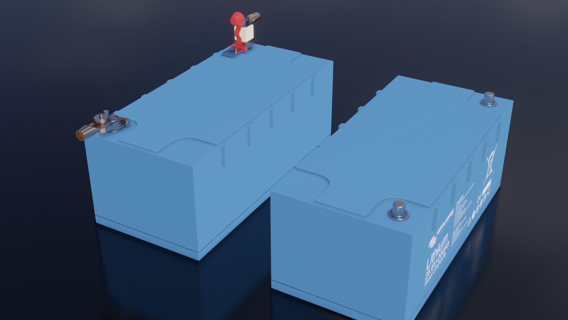 Victron Smart Battery Low-poly 3D model_13