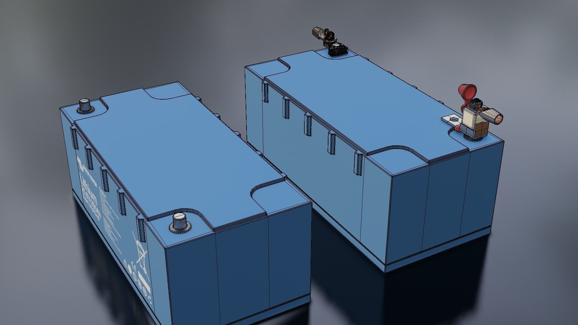 Victron Smart Battery Low-poly 3D model_28