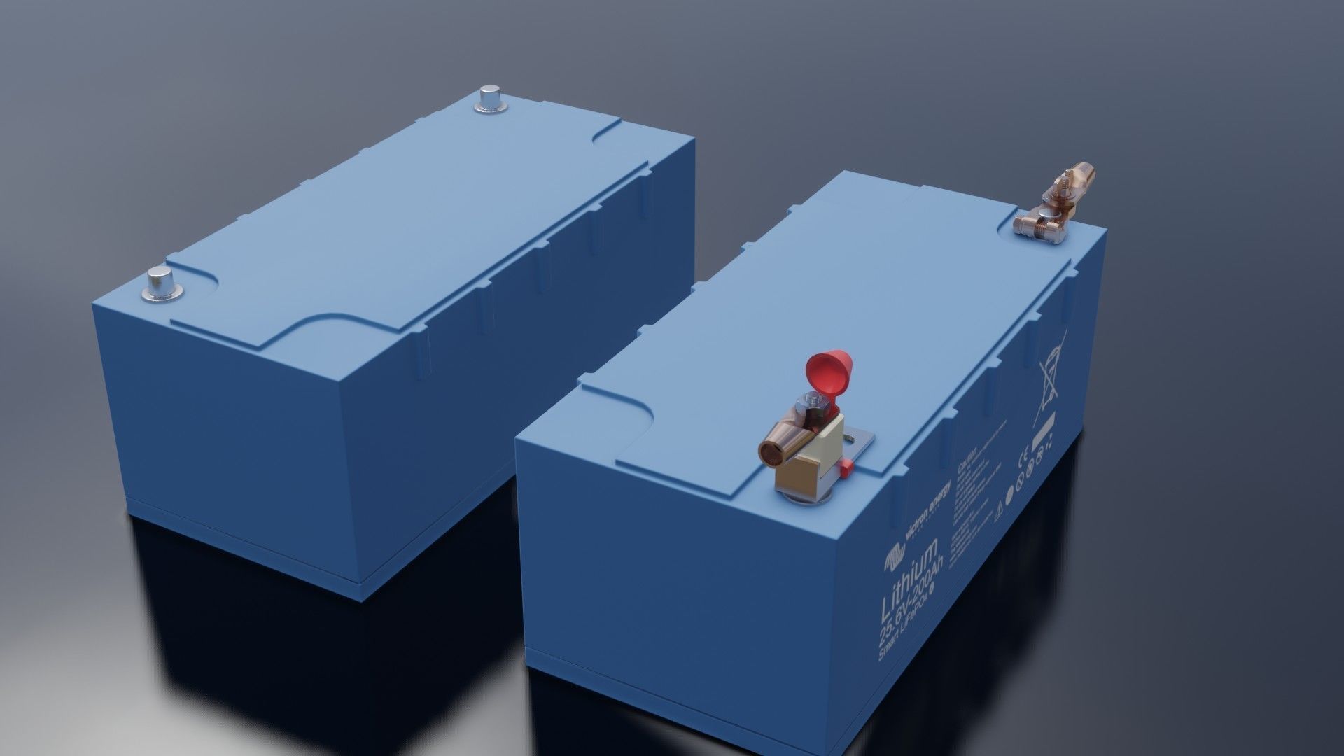 Victron Smart Battery Low-poly 3D model_1