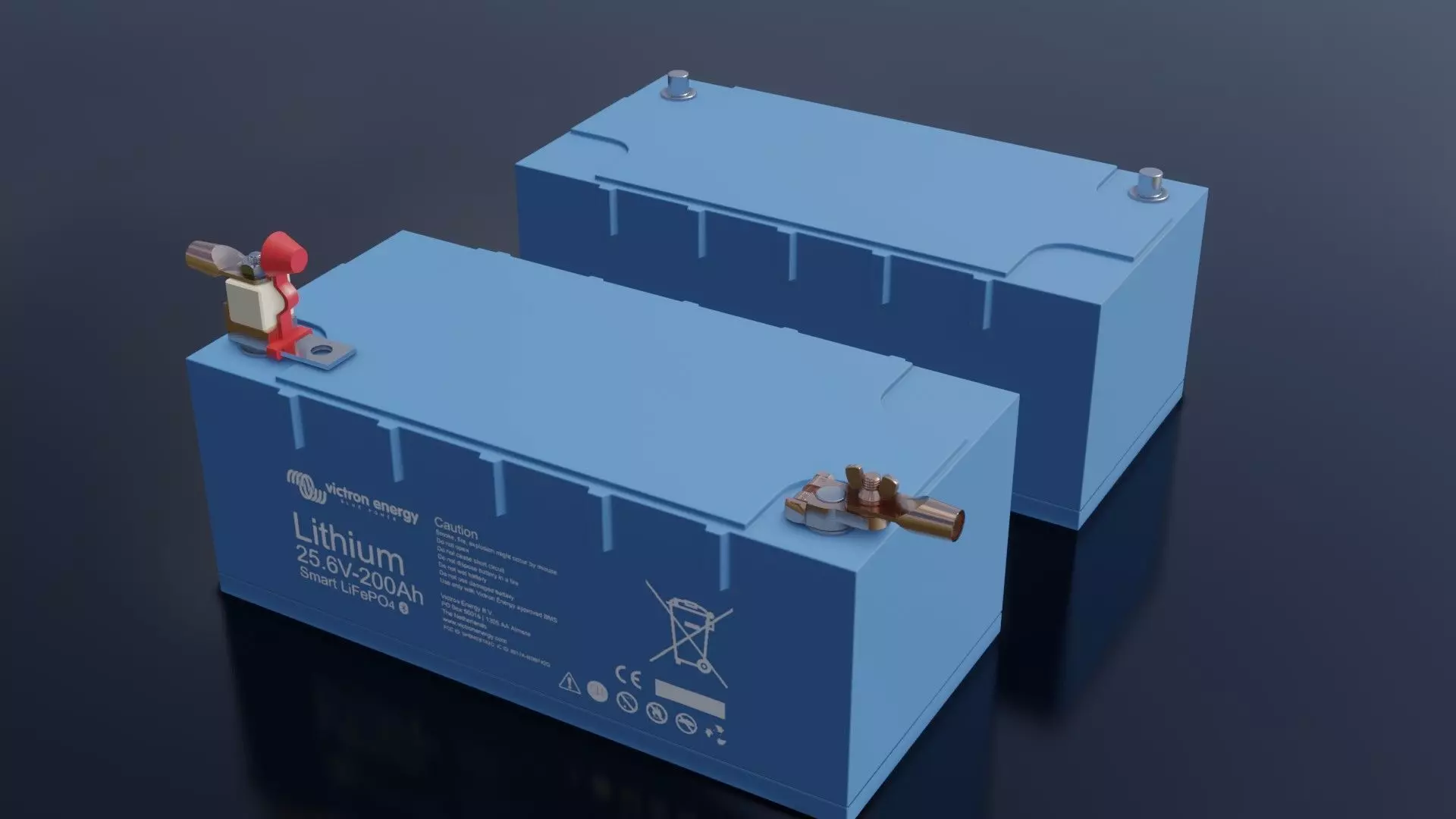 Victron Smart Battery Low-poly 3D model_0