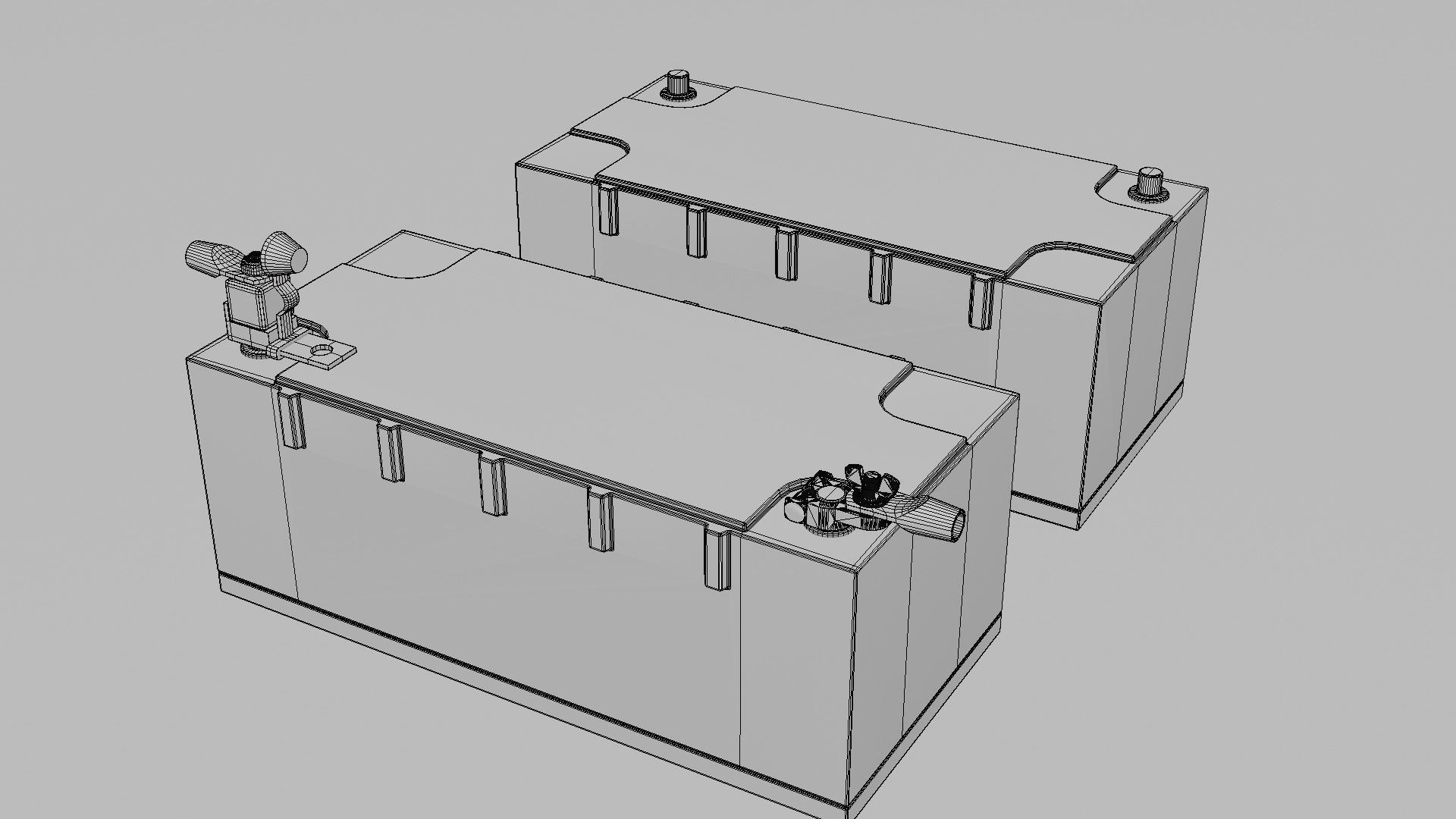 Victron Smart Battery Low-poly 3D model_2
