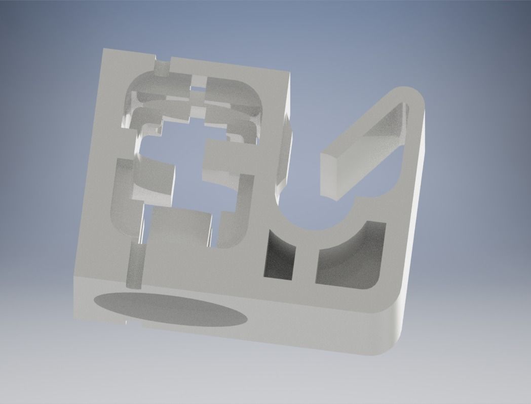 Mitsubishi Lancer MR129462 Brake Fluid Line Clip  3D print model_3