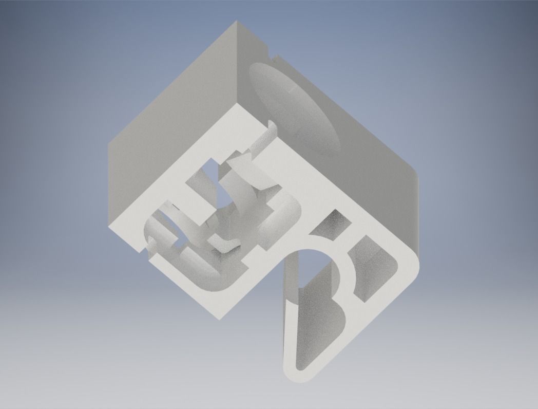 Mitsubishi Lancer MR129462 Brake Fluid Line Clip  3D print model_12