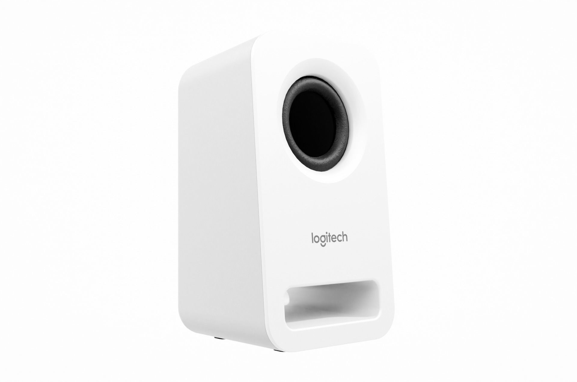 Speaker PC Logitech White 3D model_1