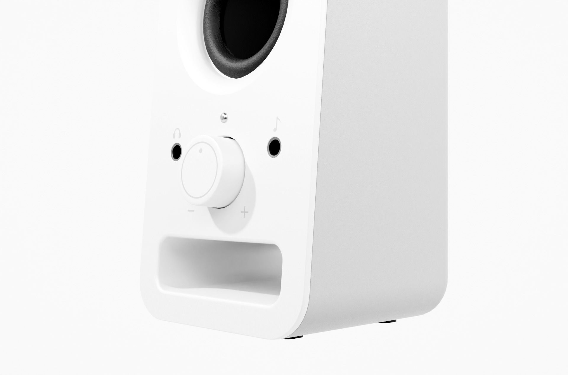 Speaker PC Logitech White 3D model_7