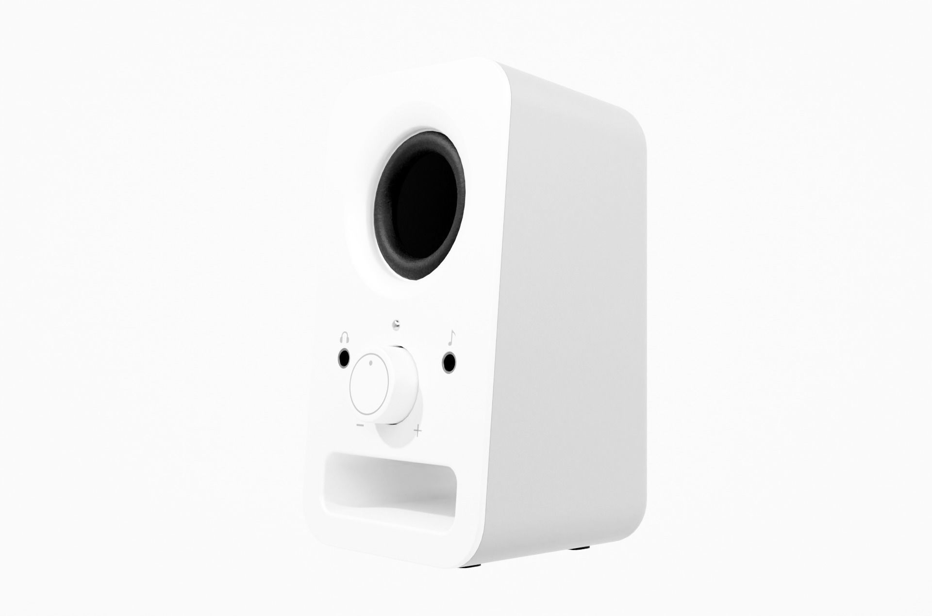 Speaker PC Logitech White 3D model_3