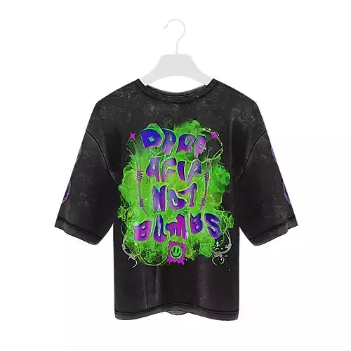 Streetwear  3D T-Shirt - Drop Acid Not Bombs 01 - Wolves Studio