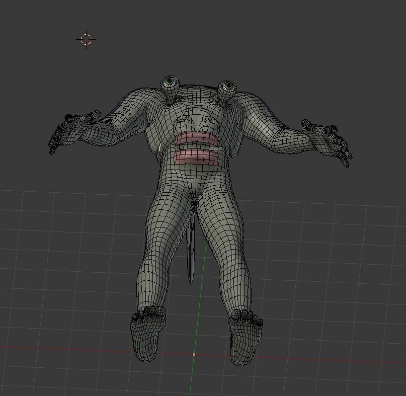 Humanoid AquaCreature BASE MESH Free 3D model_1