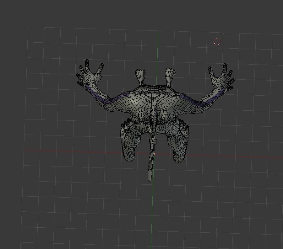 Humanoid AquaCreature BASE MESH Free 3D model_4